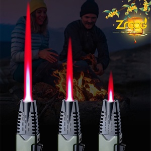 Obor tiup Gas butana Mini tahan angin pemantik cerutu api biru untuk dapur BBQ untuk penggunaan rokok untuk hadiah - Product Image 5