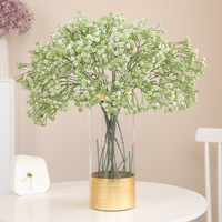Bouquet de mariée réaliste en fleurs de gypsophile modernes, en colle souple, fait main, pour décoration de mariage et de Noël, artificiel