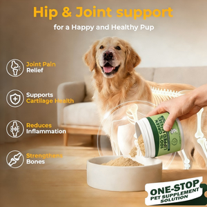 Campione Gratuito: Integratore per la Salute Articolare degli Animali Domestici - Favorisce la Mobilità - Polvere per Articolazioni Anche per Cani di Tutte le Razze - I Cani adorano mangiarlo! - Product Image 2
