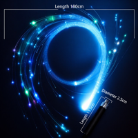 Fouet à fibres optiques rechargeable de 6e génération, 195 cm, batterie 2000 mAh 12H+, 10 couleurs RGB, 7 modes, alliage d'aluminium, pour boîte de nuit
