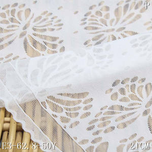 ידידותי לסביבה גבוהה ניילון סטרץ 'פרפר סטייל תחרה יוקרתי בד 21 ס "מ לבן רך למתוח תחרה אלסטי לקצץ - Product Image 5