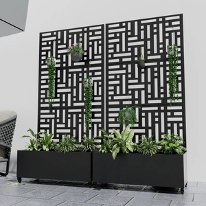 Boîtes de jardinage de cour avec treillis <span class=keywords><strong>et</strong></span> roues verrouillables Lits de jardin surélevés Protection solaire anti-pluie 70.9Hx35.4Wx16.7D - Product Image 1
