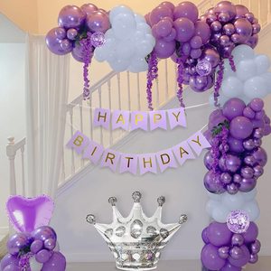 Compleanno globos Garland Arch Kit decorazione per feste palloncino da sposa viola palloncini da parete garlande feliz cumpleanos balloon maker - Product Image 2