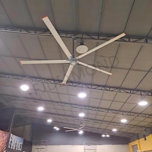 Ventilateurs de plafond HVLS silencieux de grande taille à basse vitesse 16 pieds 5 m 80 tr/min avec moteur Garantie de 3 ans pour les cafés et les restaurants - Product Image 1
