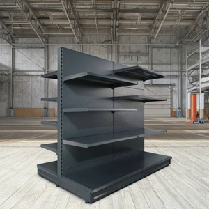 Étagère de <span class=keywords><strong>supermarché</strong></span> métallique robuste avec plaque de pied détachable, 5 étagères, capacité de 80 à 130 kg, style marché <span class=keywords><strong>allemand</strong></span> - Product Image 2