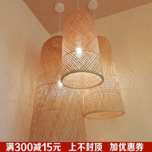 Lámparas Colgantes Redondas de Bambú Hechas a Mano con LED E27 para Hogar, Casa de Huéspedes, Cafetería, Vestíbulo, Escalera, Cobertura de 10-15 m² - Product Image 4