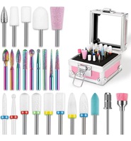 Ensemble de 26 embouts de perçage pour ongles en métal, outils de manucure en céramique de haute qualité, limes à ongles électriques pour manucure, pédicure, polisseuse à ongles