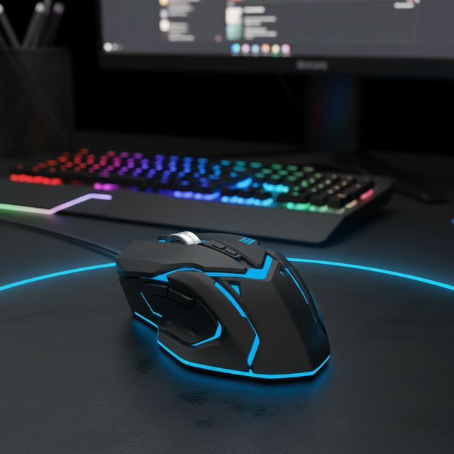 12000 DPI LED Gaming Mouse Backlit Tunable 7 Color Lights Programmable Ergonomic Wireless USB Used Mouse for Desktop PC