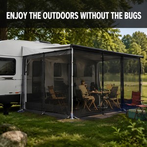 Moustiquaire de protection pour <span class=keywords><strong>auvent</strong></span> de camping-car, enclos anti-moustiques pour <span class=keywords><strong>caravane</strong></span>, sur mesure OEM - Product Image 2