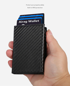 Portacarte di Credito Magnetico di Lusso per <span class=keywords><strong>Uomo</strong></span>, Portafoglio con Blocco RFID, Portacarte Minimalista Pop-up in Pelle per <span class=keywords><strong>Uomo</strong></span> - Product Image 2
