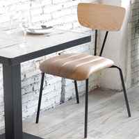 Chaise de salle à manger industrielle moderne en métal noir empilable pour café, restaurant, bistrot commercial et café-restaurant