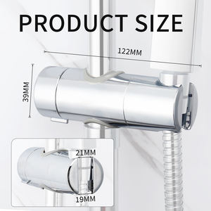 Moderne 18-25mm ABS Chrome <span class=keywords><strong>Universel</strong></span> Réglable Rail En Plastique <span class=keywords><strong>Curseur</strong></span> Pince Support Main <span class=keywords><strong>Douche</strong></span> Titulaire Salle De Bains Robinet Accessoires - Product Image 4