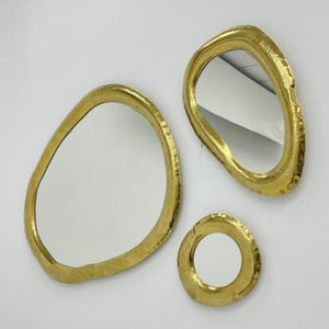 Decorazioni per la casa di lusso in metallo oro opere d'arte contemporanea appesa libera combinazione di specchio Halo arte della parete progettato in stile Art <span class=keywords><strong>déco</strong></span> - Product Image 2