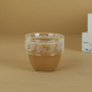 Juego de Tazas de Café y Té Estilo Árabe con Borde Enrollado, Diseño de Hoja Grabado con Láser, Personalizable, 6 Piezas con Empaque - Product Image 1