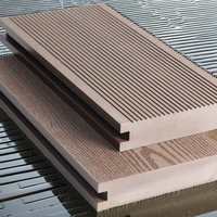 Plancher composite bois-plastique (WPC) de style européen, gaufrage 3D, en bois d'acacia, pour usage extérieur, technique brossée, épaisseur 18 mm, résistant à l'eau