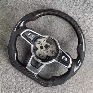 Volante personalizzato in fibra di carbonio con fondo piatto per Volkswagen Polo GTI <span class=keywords><strong>Golf</strong></span> <span class=keywords><strong>7</strong></span> MK6 MK7 <span class=keywords><strong>Golf</strong></span> <span class=keywords><strong>accessori</strong></span> per auto - Product Image 2