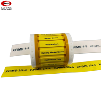 Tubo Termocontraíble Imprimible por Láser, Relación 3:1, Amarillo/Blanco, para Máquina de Marcado Láser, Identificación de Cables