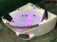 Baignoire spa à remous en acrylique moderne pour 2 personnes avec drain intégré