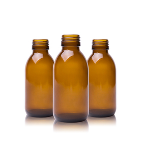 <span class=keywords><strong>Jarabe</strong></span> para la Tos 30ML 60ML 100ML 150ML 200ML 250ML Botella de Vidrio Farmacéutica Redonda Ámbar - Product Image 2