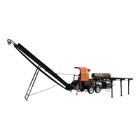 Offre Spéciale RIMA RM500PLUS 30 tonnes moteur à essence processeur de bois fendeuse de bûches avec table de bûches à chaîne