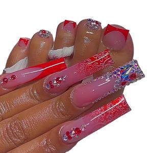 Nouvel ensemble de <span class=keywords><strong>faux</strong></span> ongles de luxe en ABS pour mains et pieds, vente en gros de haute qualité, pour doigts et orteils - Product Image 1