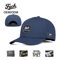 Casquette de baseball perforée au laser pour camionneur, avec logo en caoutchouc personnalisé, étiquette latérale, réglable, pour sports de plein air