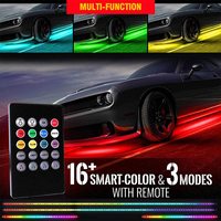 Nouveau Design de lumière intérieure de toit de voiture laser application de contrôle 20m lumière décorative multicolore véhicule Auto Flexible bande lumineuse