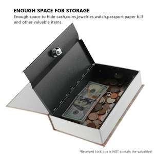 निर्माता थोक कस्टम धातु सुरक्षा भंडारण मिनी शब्दकोश सुरक्षा लॉकर गुप्त बुक 2 कुंजी लॉक के साथ सुरक्षित बॉक्स - Product Image 3