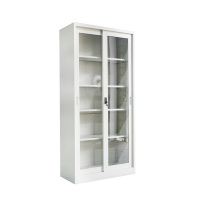 Armoire à dossiers en acier avec 2 portes coulissantes, armoire de rangement en métal, armoire à dossiers de bureau commerciale