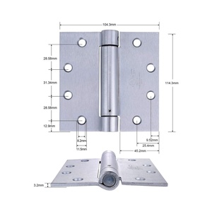 Engsel Pintu Stainless Steel Berkualitas Tinggi, Penjualan Terlaris, Engsel Pintu Pegas Penutup Otomatis 4 Inci - Product Image 2