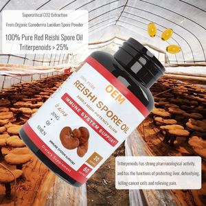 Oazvita Oem Reishi Champignontinctuur 25% Triterpeen Biologisch Gecertificeerd Omhulsel Gebroken <span class=keywords><strong>Ganoderma</strong></span> <span class=keywords><strong>Lucidum</strong></span> Spore Olie Softgel <span class=keywords><strong>Capsule</strong></span> - Product Image 3