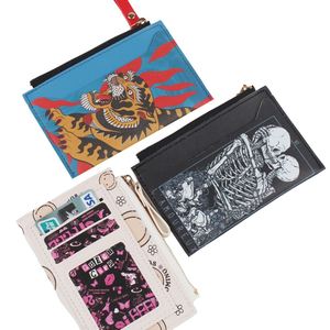 Girls Handmade Premium Soft PU Leather Anti-Theft Wallet Zipper Closure Minimalist <b>Card</b> <b>Protector</b> Wrist Strap Water - Product Image 4