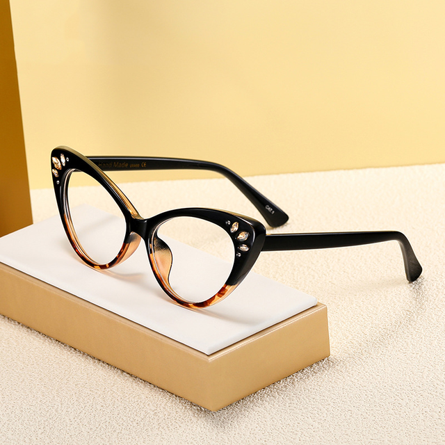 SKYWAY Luxury Designer Brand Custom Glasses Cat Eye Fashion Classic Optical Glasses Diamond Style Men and Women Eyeglasses 2025