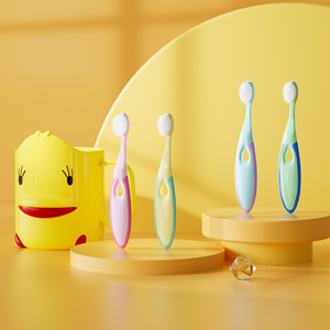 Cepillo de Dientes para Niños Little Penguin, Cerdas Suaves de Alta Densidad, 3-6 Años, Cepillo de Dientes Manual de Entrenamiento - Product Image 3