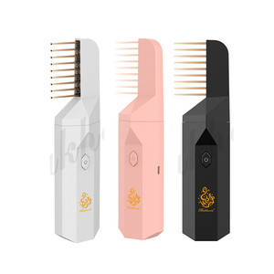 Portable Brûleur D'encens Électrique <span class=keywords><strong>Brosse</strong></span> À Cheveux Bukhoor ABS Bakhoor Brûleur Peigne Cheveux <span class=keywords><strong>Encensoir</strong></span> Diffuseur Bakhoor Encens pour Cheveux - Product Image 1