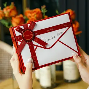 Ever Bright Romantique 3D Coeur Papier Saint Valentin Boîte Cadeau De Luxe Grand Bijoux Cadeau Emballage Boîte pour Invité De Mariage Faveur