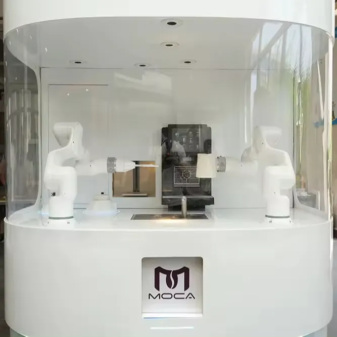 Vending Machine Kiosk And Vending Coffee Barista Robot Mini Robot Coffee