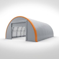 Structure de type arène, abri équestre en tissu, conteneur de stockage, structure de hangar à charpente, tente d'entrepôt, en acier galvanisé avec revêtement PVC certifié