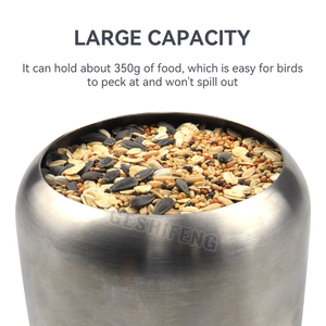 Vasos de comedero de acero inoxidable para pájaros al por mayor para aviario diseño higiénico duradero resistente a la oxidación - Product Image 4