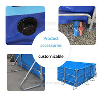 Sistema de Tanque de Agua para Acuicultura Keyubo 6*3*1.5m, Duradero, con Marco de Acero Galvanizado + Lona de PVC, Se Aceptan Pedidos OEM/ODM