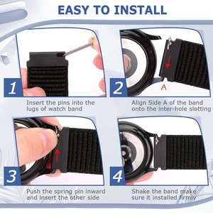 Correa de Reloj de Nailon de Liberación Rápida de 20 mm para Samsung Galaxy <span class=keywords><strong>Watch</strong></span> 7/6/5/4 40 mm 44 mm/Galaxy <span class=keywords><strong>Watch</strong></span> 6 Classic 43 mm 47 mm - Product Image 4