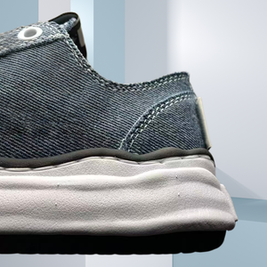 รองเท้ากีฬาดีไซน์เนอร์ที่ทันสมัย สวมใส่สบาย และระบายอากาศได้ดี ดีไซน์ผ้าเดนิม รองเท้าส้นตึกสไตล์คลาสสิกของแบรนด์ - Product Image 3