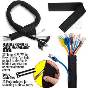 Caja de gestión de cables de bambú y organizador de cables-Organizador de cables para escritorio Hogar - Product Image 3