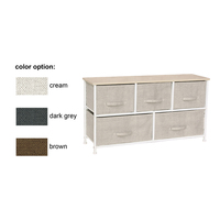 Commode haute personnalisable à 5 tiroirs en bois de manguier et MDF marron de luxe moderne pour la maison, la chambre, l'école ou l'appartement