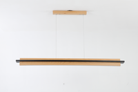 Suspension LED moderne en bois massif de noyer nordique nouveau lustre d'intérieur chinois pour étude de table à thé de restaurant longue utilisation