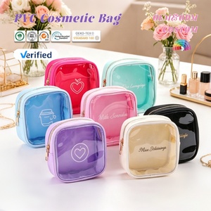 Wholesale Custom Logo Waterproof <strong>Small</strong> Makeup Travel <strong>Toiletry</strong> Cosmetic Zipper <strong>Bag</strong> Custom Logo Clear Pvc Cosmetic <strong>Bag</strong> - Product Image 1