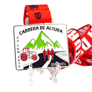 เหรียญเคลือบสีเงินแบบโบราณสำหรับราชินีน้ำมันวิ่ง3กม. เหรียญฟินเชอร์ประดับด้วยริบบิ้นตามสั่ง - Product Image 4