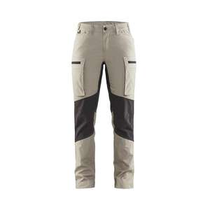 BLAKLADER - 715918452799C38 Women's Service <b>trousers</b> <b>stretch</b> Stone/<b>Black</b> - EAN 7330509500804 WORK <b>TROUSERS</b> CARGO WORK <b>TROUSERS</b> - Product Image 1