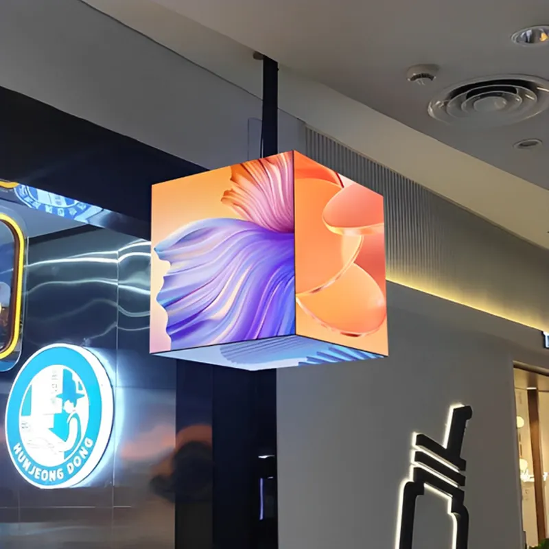 HD p2.5 P3 p3.91 p4mm không thấm nước đa mặt Cube LED hiển thị màn hình cửa hàng thị trường trong nhà quảng cáo ngoài trời LED Video tường