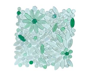 Mosaico de Vidrio DS MOSAIC para Decoración de Pisos de Balcón de Villas Modernas, Estilo Parqué, 8mm de Grosor, Lámina de 300x300mm para Diseño de Interiores - Product Image 3